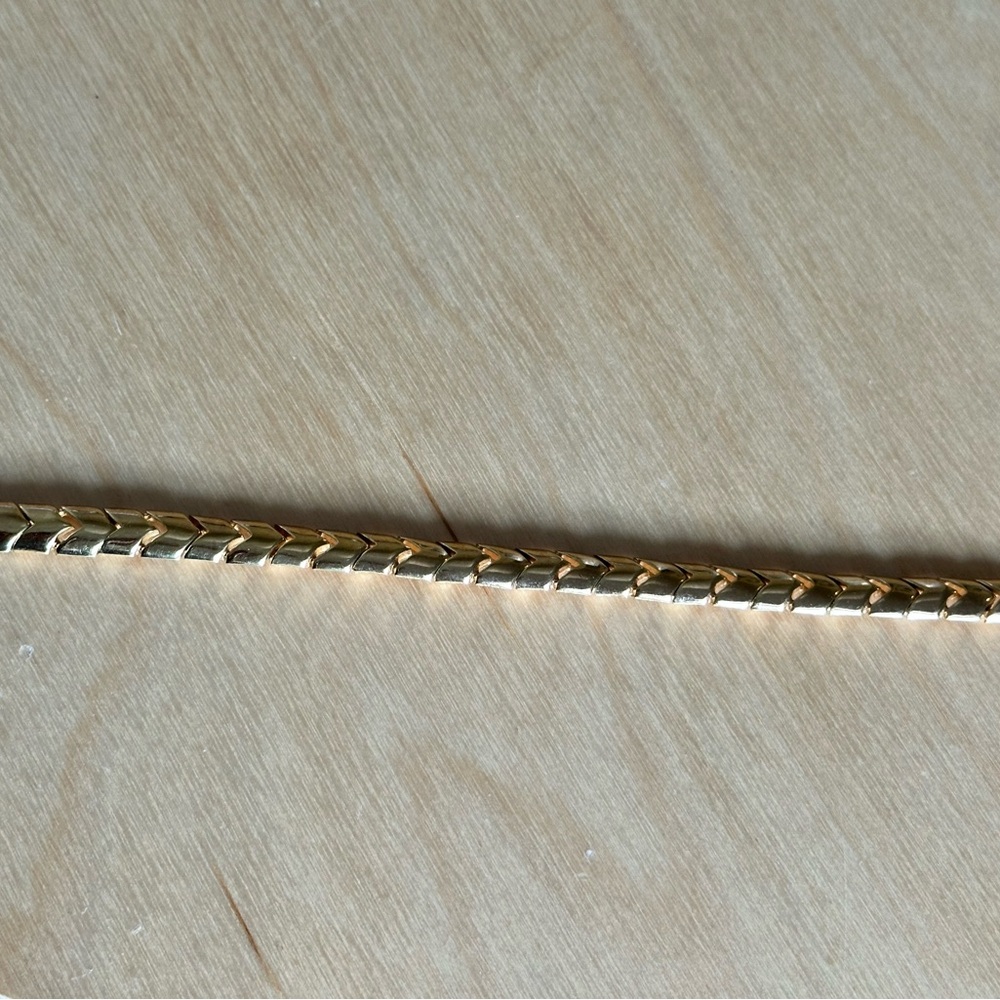 Vintage Crown Trifari Gold Chain Bracelet